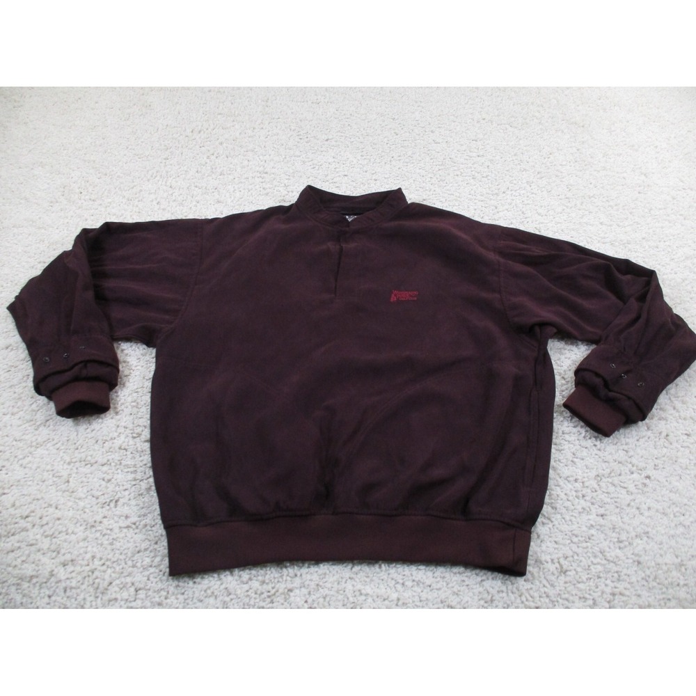 Zero Restriction Jacket Men Large Red Windbreaker Golf 1/4 Snap Whispering Pines